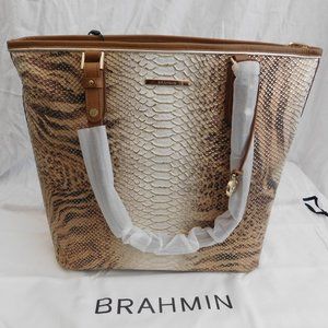 Brahmin Asher Cappuccino Delancy Genuine Leather with Wallet